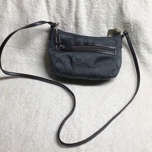 Coach Fabric Charcoal Crossbody Purse, NWT!